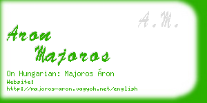 aron majoros business card